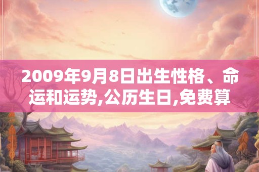 2009年9月8日出生性格、命运和运势,公历生日,免费算命