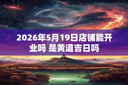 2026年5月19日店铺能开业吗 是黄道吉日吗 2026年5月19日店铺能开业吗 是黄道吉日吗