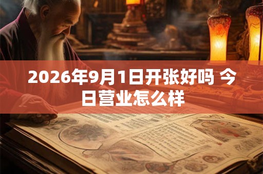 2026年9月1日开张好吗 今日营业怎么样