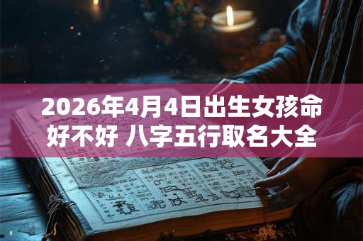 2026年4月4日出生女孩命好不好 八字五行取名大全 2026年4月4日出生女孩命好不好 八字五行取名大全