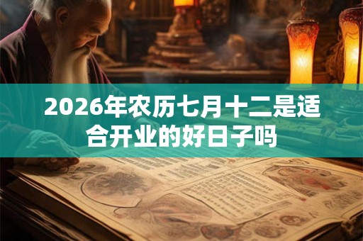 2026年农历七月十二是适合开业的好日子吗 2026年农历七月十二是适合开业的好日子吗