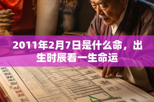 2011年2月7日是什么命,出生时辰看一生命运 2011年2月7日是什么命,出生时辰看一生命运