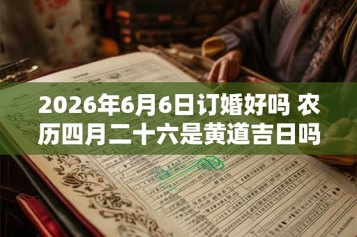 2026年6月6日订婚好吗 农历四月二十六是黄道吉日吗