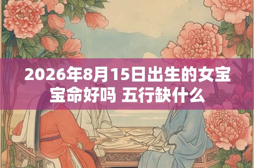 2026年8月15日出生的女宝宝命好吗 五行缺什么 2026年8月15日出生的女宝宝命好吗 五行缺什么