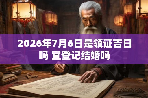 2026年7月6日是领证吉日吗 宜登记结婚吗