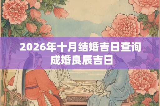 2026年十月结婚吉日查询 成婚良辰吉日 2026年十月结婚吉日查询 成婚良辰吉日