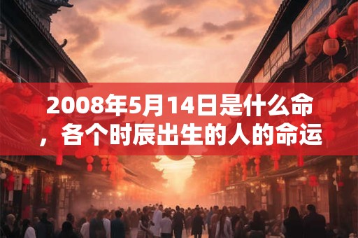 2008年5月14日是什么命,各个时辰出生的人的命运 2008年5月14日是什么命,各个时辰出生的人的命运