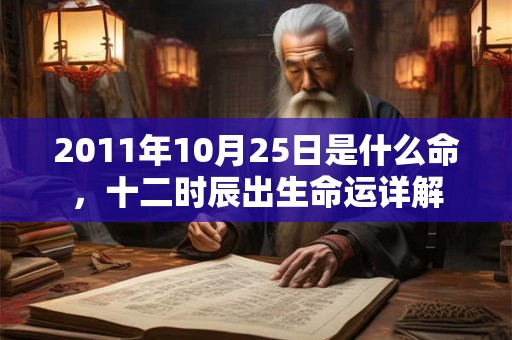 2011年10月25日是什么命,十二时辰出生命运详解 2011年10月25日是什么命,十二时辰出生命运详解