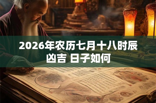 2026年农历七月十八时辰凶吉 日子如何 2026年农历七月十八时辰凶吉 日子如何