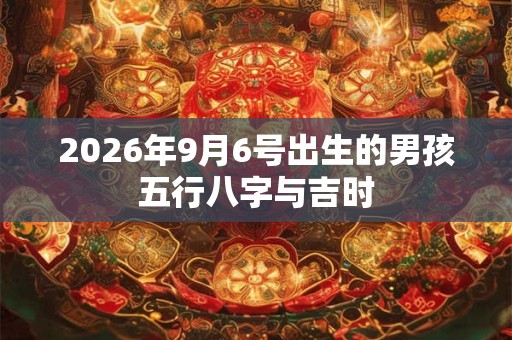 2026年9月6号出生的男孩五行八字与吉时