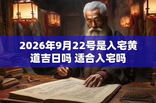 2026年9月22号是入宅黄道吉日吗 适合入宅吗