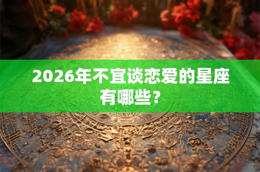 2026年不宜谈恋爱的星座有哪些? 2026年不宜谈恋爱的星座有哪些?