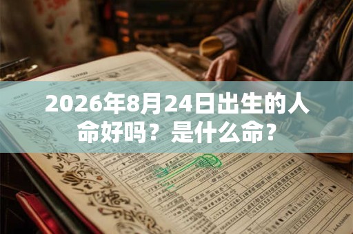 2026年8月24日出生的人命好吗?是什么命? 2026年8月24日出生的人命好吗?是什么命?