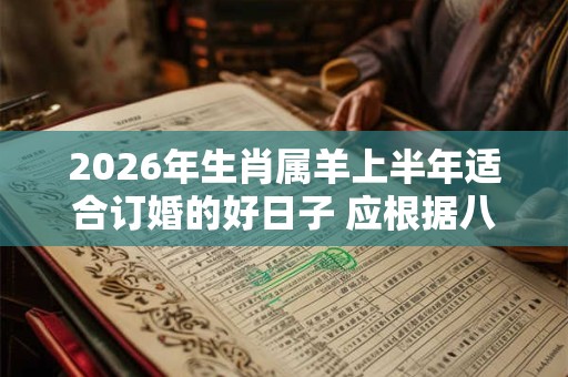 2026年生肖属羊上半年适合订婚的好日子 应根据八字查询 2026年生肖属羊上半年适合订婚的好日子 应根据八字查询
