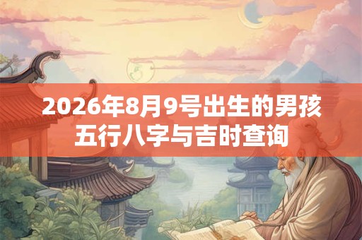 2026年8月9号出生的男孩五行八字与吉时查询 2026年8月9号出生的男孩五行八字与吉时查询