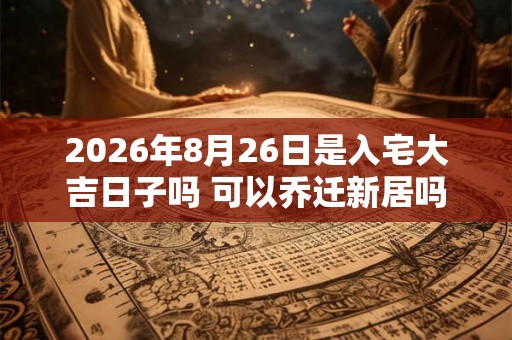 2026年8月26日是入宅大吉日子吗 可以乔迁新居吗 2026年8月26日是入宅大吉日子吗 可以乔迁新居吗