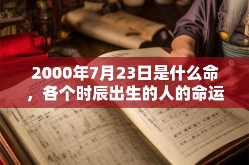 2000年7月23日是什么命,各个时辰出生的人的命运 2000年7月23日是什么命,各个时辰出生的人的命运