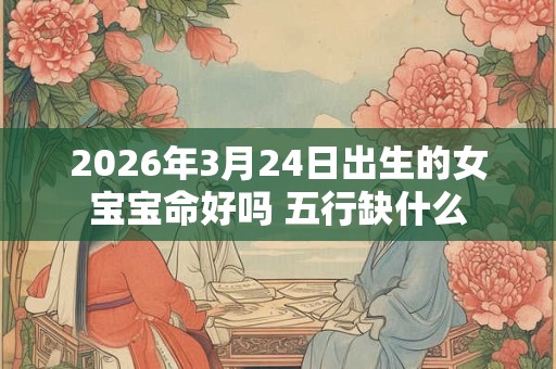 2026年3月24日出生的女宝宝命好吗 五行缺什么 2026年3月24日出生的女宝宝命好吗 五行缺什么