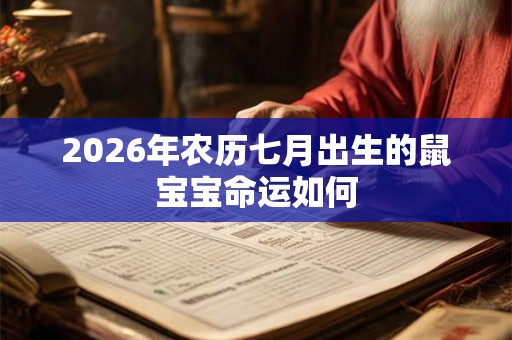 2026年农历七月出生的鼠宝宝命运如何