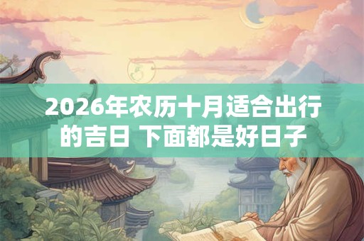 2026年农历十月适合出行的吉日 下面都是好日子 2026年农历十月适合出行的吉日 下面都是好日子