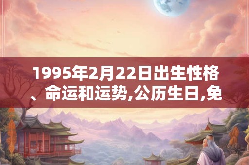 1995年2月22日出生性格、命运和运势,公历生日,免费算命 1995年2月22日出生性格、命运和运势,公历生日,免费算命