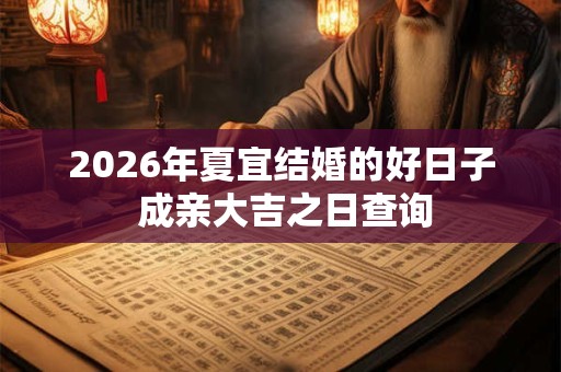 2026年夏宜结婚的好日子 成亲大吉之日查询 2026年夏宜结婚的好日子 成亲大吉之日查询