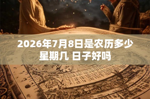 2026年7月8日是农历多少星期几 日子好吗 2026年7月8日是农历多少星期几 日子好吗