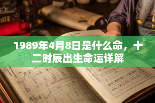 1989年4月8日是什么命，十二时辰出生命运详解