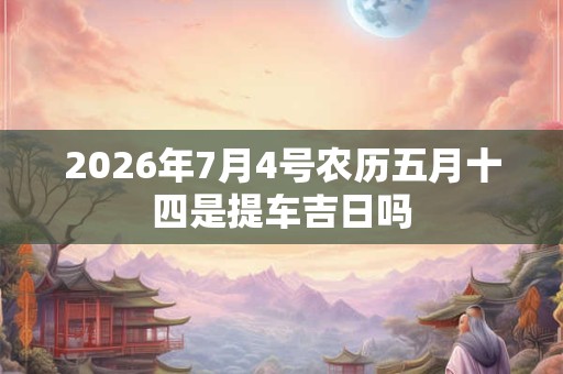2026年7月4号农历五月十四是提车吉日吗 2026年7月4号农历五月十四是提车吉日吗