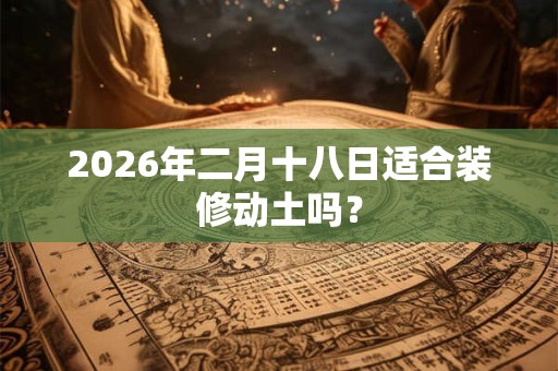 2026年二月十八日适合装修动土吗？