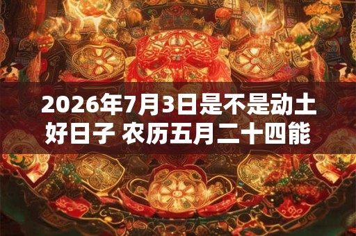 2026年7月3日是不是动土好日子 农历五月二十四能动土吗 2026年7月3日是不是动土好日子 农历五月二十四能动土吗