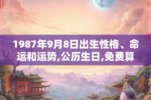 1987年9月8日出生性格、命运和运势,公历生日,免费算命 1987年9月8日出生性格、命运和运势,公历生日,免费算命