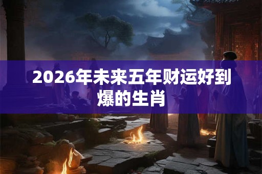 2026年未来五年财运好到爆的生肖 2026年未来五年财运好到爆的生肖