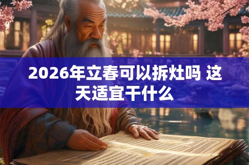 2026年立春可以拆灶吗 这天适宜干什么 2026年立春可以拆灶吗 这天适宜干什么
