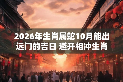 2026年生肖属蛇10月能出远门的吉日 避开相冲生肖