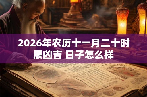 2026年农历十一月二十时辰凶吉 日子怎么样