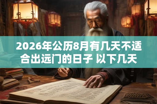 2026年公历8月有几天不适合出远门的日子 以下几天不适合