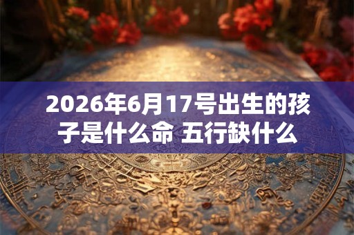2026年6月17号出生的孩子是什么命 五行缺什么 2026年6月17号出生的孩子是什么命 五行缺什么