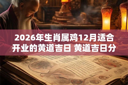 2026年生肖属鸡12月适合开业的黄道吉日 黄道吉日分析 2026年生肖属鸡12月适合开业的黄道吉日 黄道吉日分析