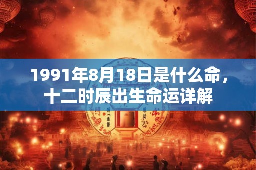 1991年8月18日是什么命,十二时辰出生命运详解 1991年8月18日是什么命,十二时辰出生命运详解