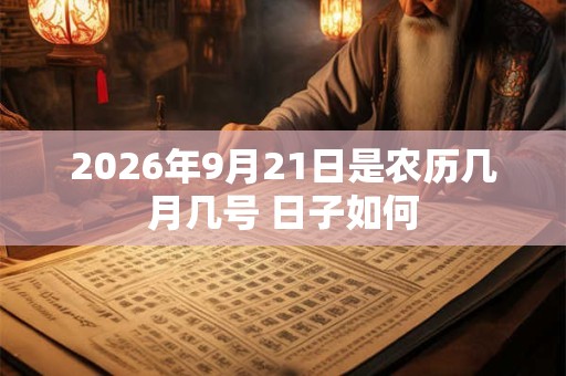 2026年9月21日是农历几月几号 日子如何