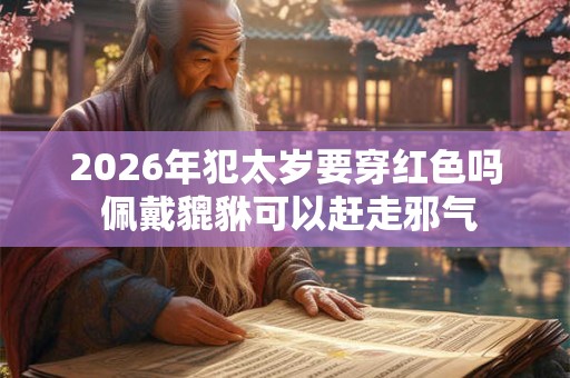 2026年犯太岁要穿红色吗 佩戴貔貅可以赶走邪气