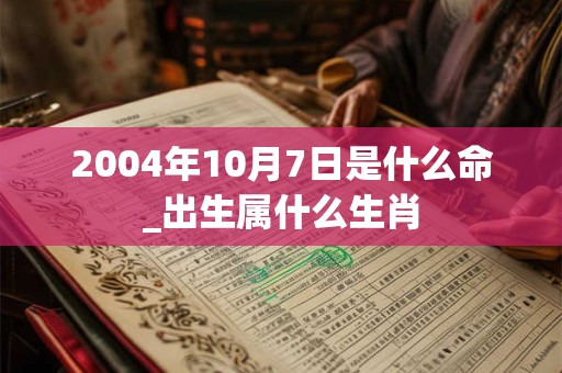 2004年10月7日是什么命_出生属什么生肖 2004年10月7日是什么命_出生属什么生肖