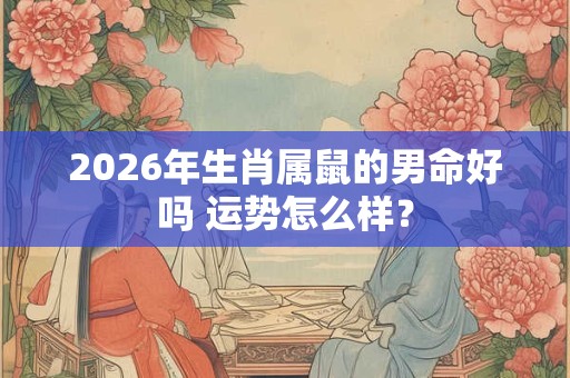2026年生肖属鼠的男命好吗 运势怎么样? 2026年生肖属鼠的男命好吗 运势怎么样?