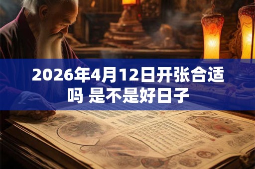 2026年4月12日开张合适吗 是不是好日子