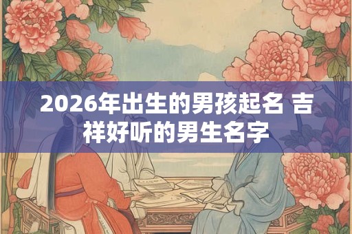 2026年出生的男孩起名 吉祥好听的男生名字 2026年出生的男孩起名 吉祥好听的男生名字