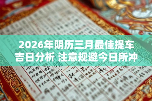 2026年阴历三月最佳提车吉日分析 注意规避今日所冲
