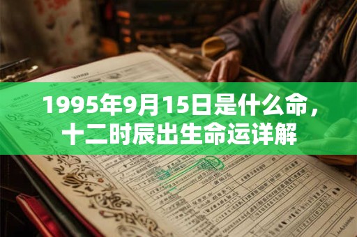 1995年9月15日是什么命,十二时辰出生命运详解 1995年9月15日是什么命,十二时辰出生命运详解