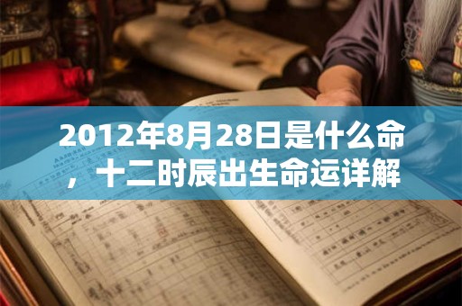 2012年8月28日是什么命,十二时辰出生命运详解 2012年8月28日是什么命,十二时辰出生命运详解