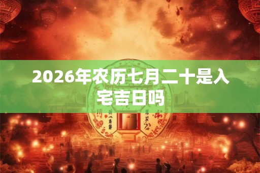 2026年农历七月二十是入宅吉日吗 2026年农历七月二十是入宅吉日吗
